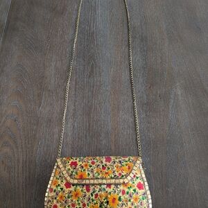 Floral Mosaic Chain Bag